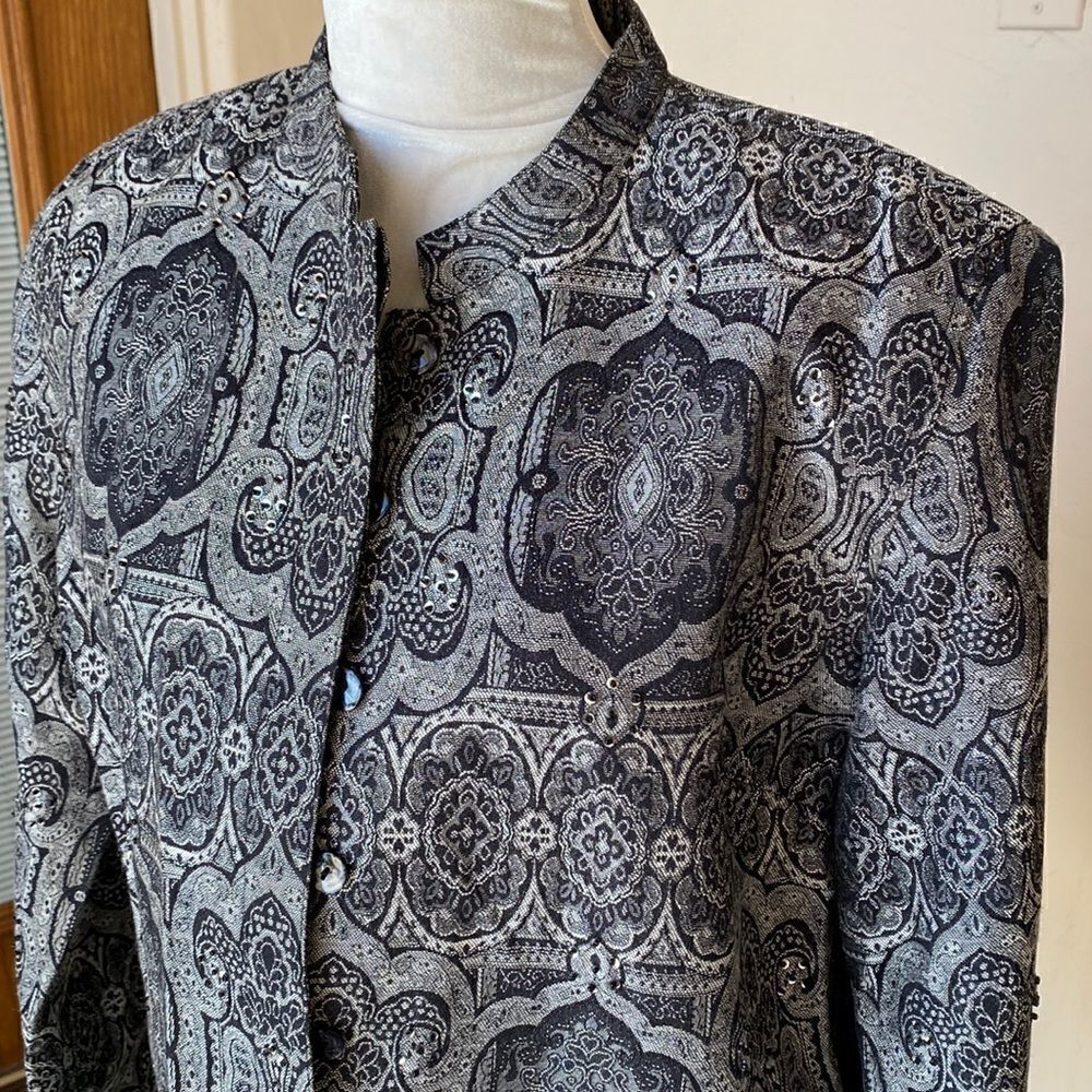 Vintage Laura Ashley embellished button front jacket Size L